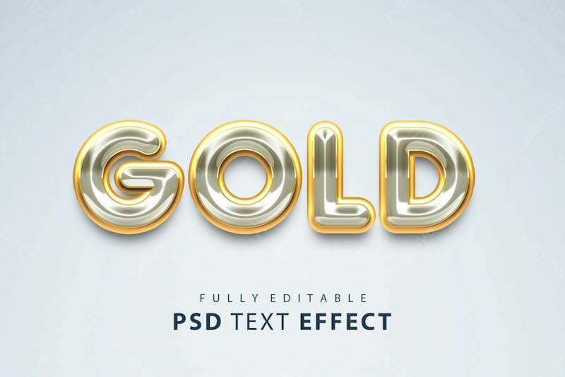 Efeito de texto editável em 3d dourado elegante em estilo moderno