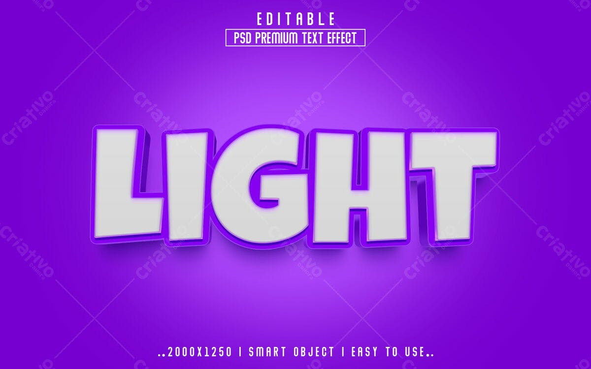 Efeito de Texto PSD Editável para Design Moderno