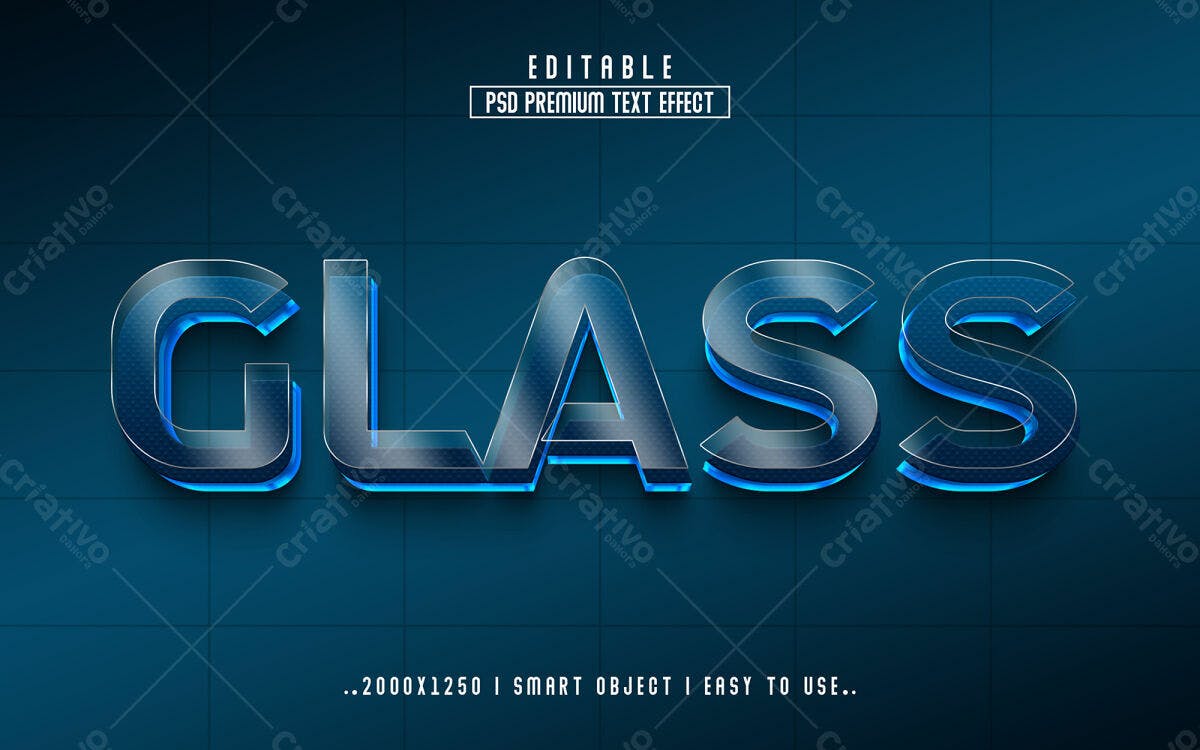 Efeito de Texto em PSD Editável para Design Moderno