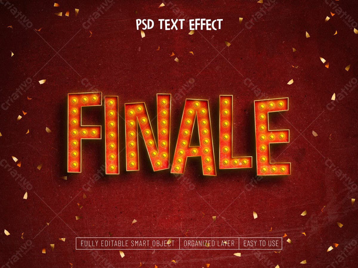 Efeito de Texto Final PSD Editável