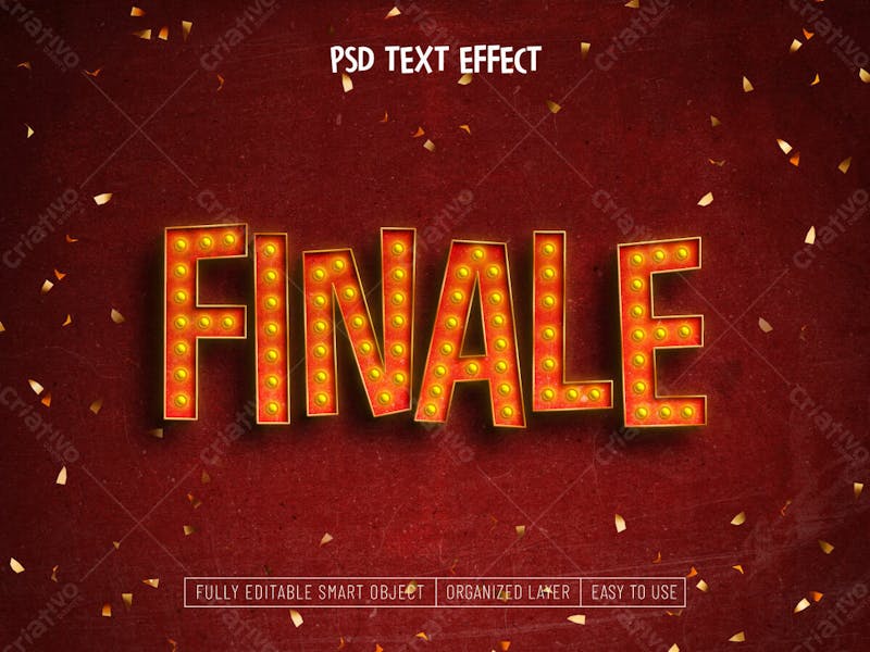 Efeito de texto editável finale carnival 3d em estilo moderno e elegan