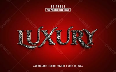 Efeito De Texto Editável Em 3D De Luxo Em Estilo Premium Moderno E Elegante