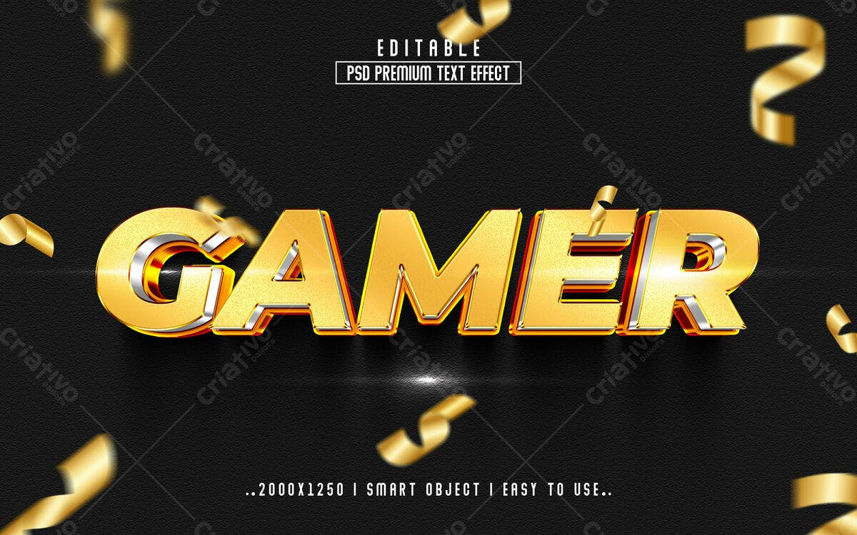 Efeito de Texto Gamer em PSD Editável