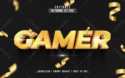 Efeito De Texto Editável Em 3D De Jogador Em Estilo Moderno E Elegante Em Relevo