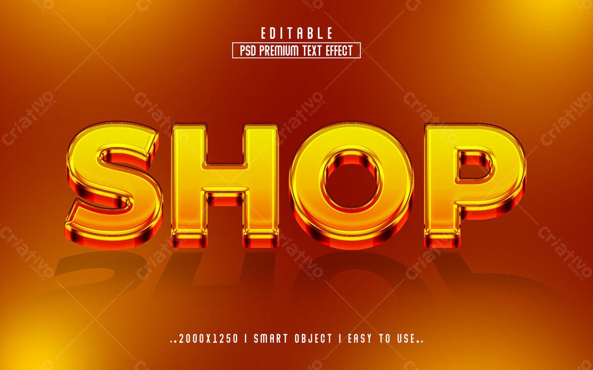 Efeito de Texto SHOP PSD Editável