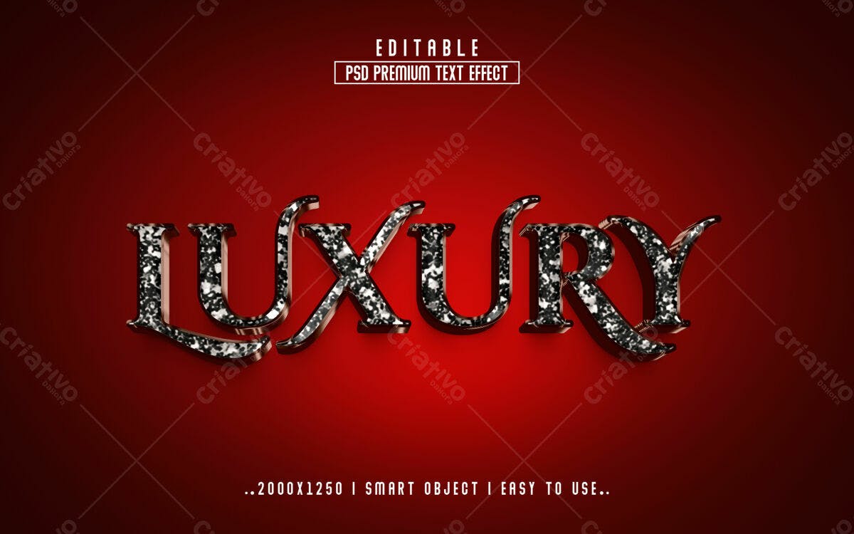 Efeito de Texto Luxo em PSD Editável