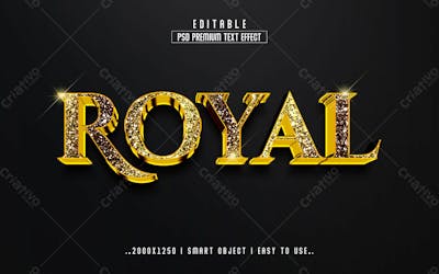 Efeito De Texto Editável Royal 3D Em Estilo Premium Moderno E Elegante