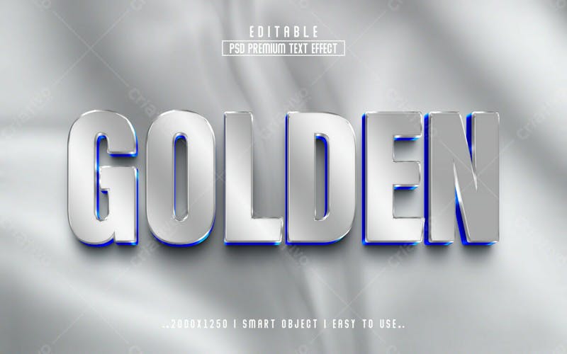 Efeito de texto editável 3d dourado em texto editável de estilo premium moderno e elegante