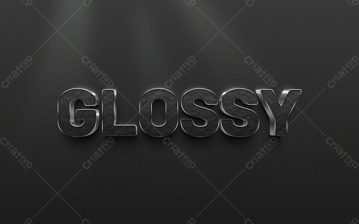 Texto 3D Glossy em PSD Editável