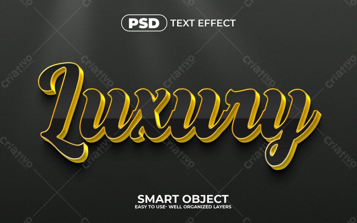 Efeito de Texto Luxo em PSD Editável