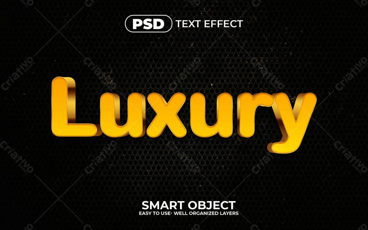 Efeito de Texto Luxo em PSD Editável