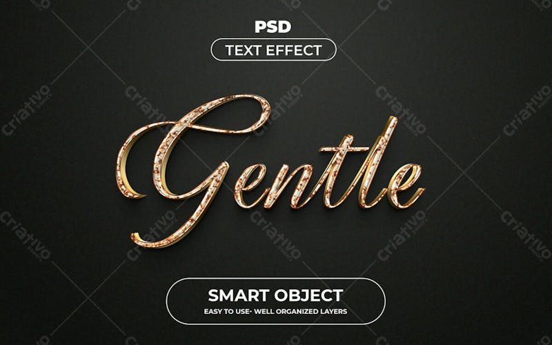 Efeito de texto editável em 3d suave em estilo premium moderno e elegante