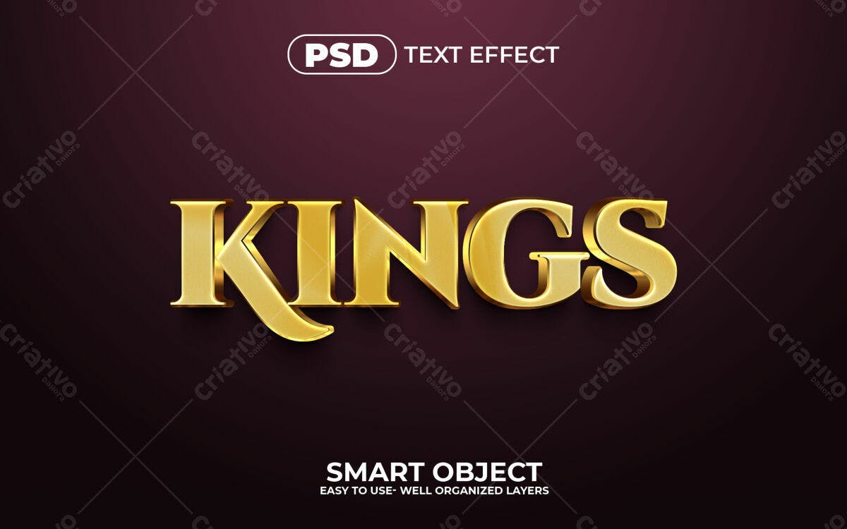 Efeito de Texto Kings em PSD Editável