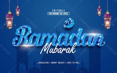 Efeito De Texto Editável Ramadan Kareem 3D Em Texto Editável Moderno E Elegante Estilo Premium V 7