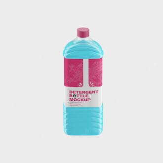 Maquete de garrafa de detergente psd renderização 3d