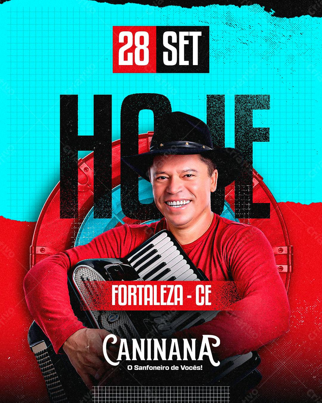 Flyer para Show Caninana em Fortaleza PSD Editável