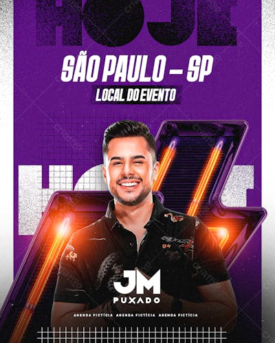 Flyer Agenda De Shows, Artistas E Eventos, Mensal E Semanal