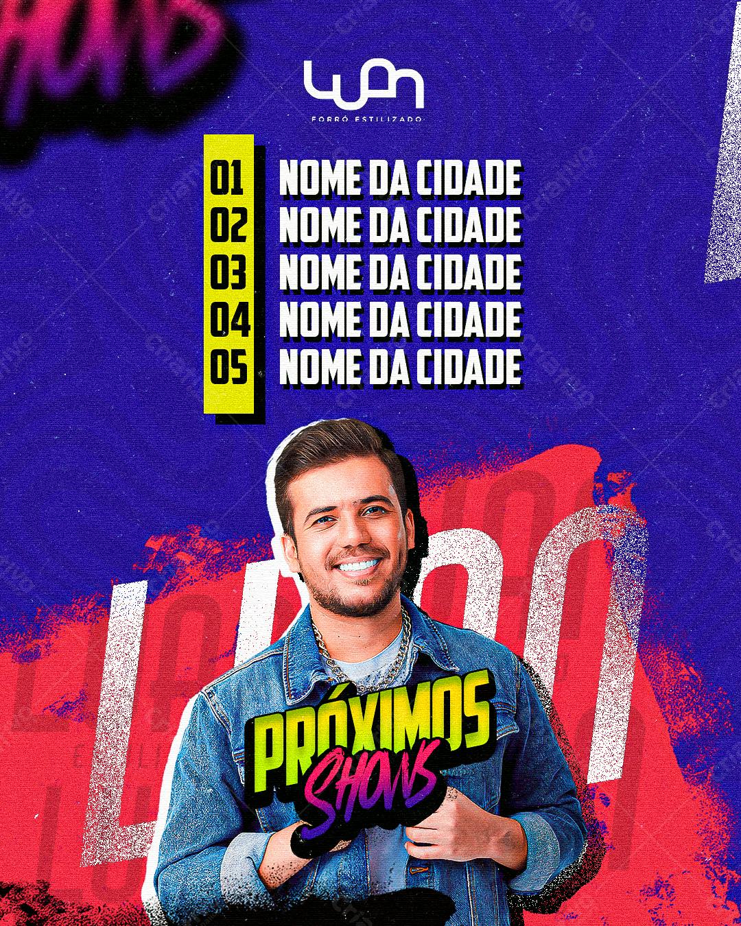 Flyer para Shows de Forró PSD Editável