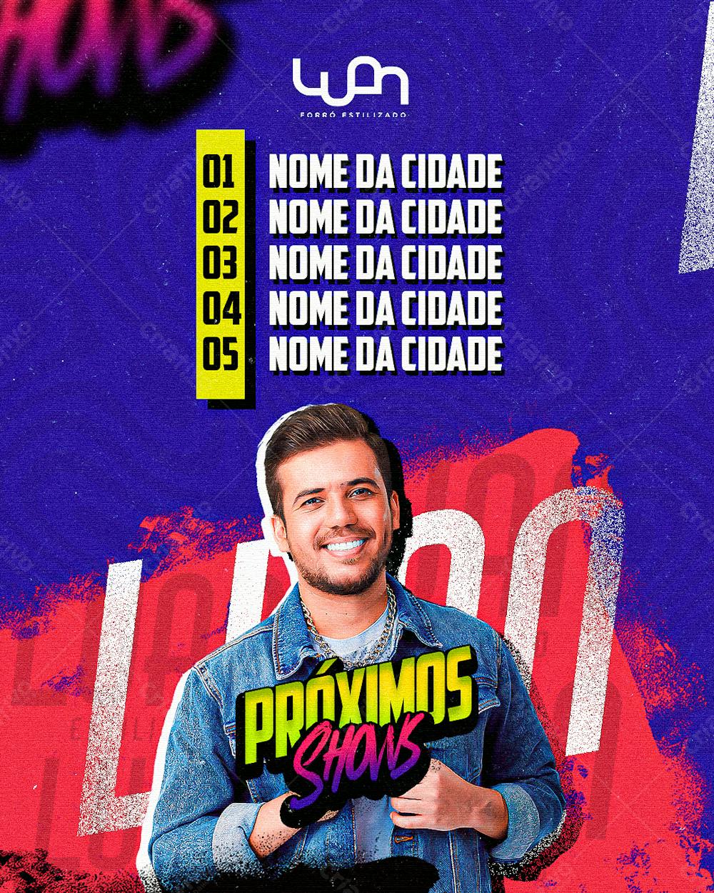 Flyer Agenda De Shows, Artistas E Eventos, Mensal E Semanal