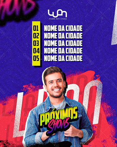 Flyer Agenda De Shows, Artistas E Eventos, Mensal E Semanal