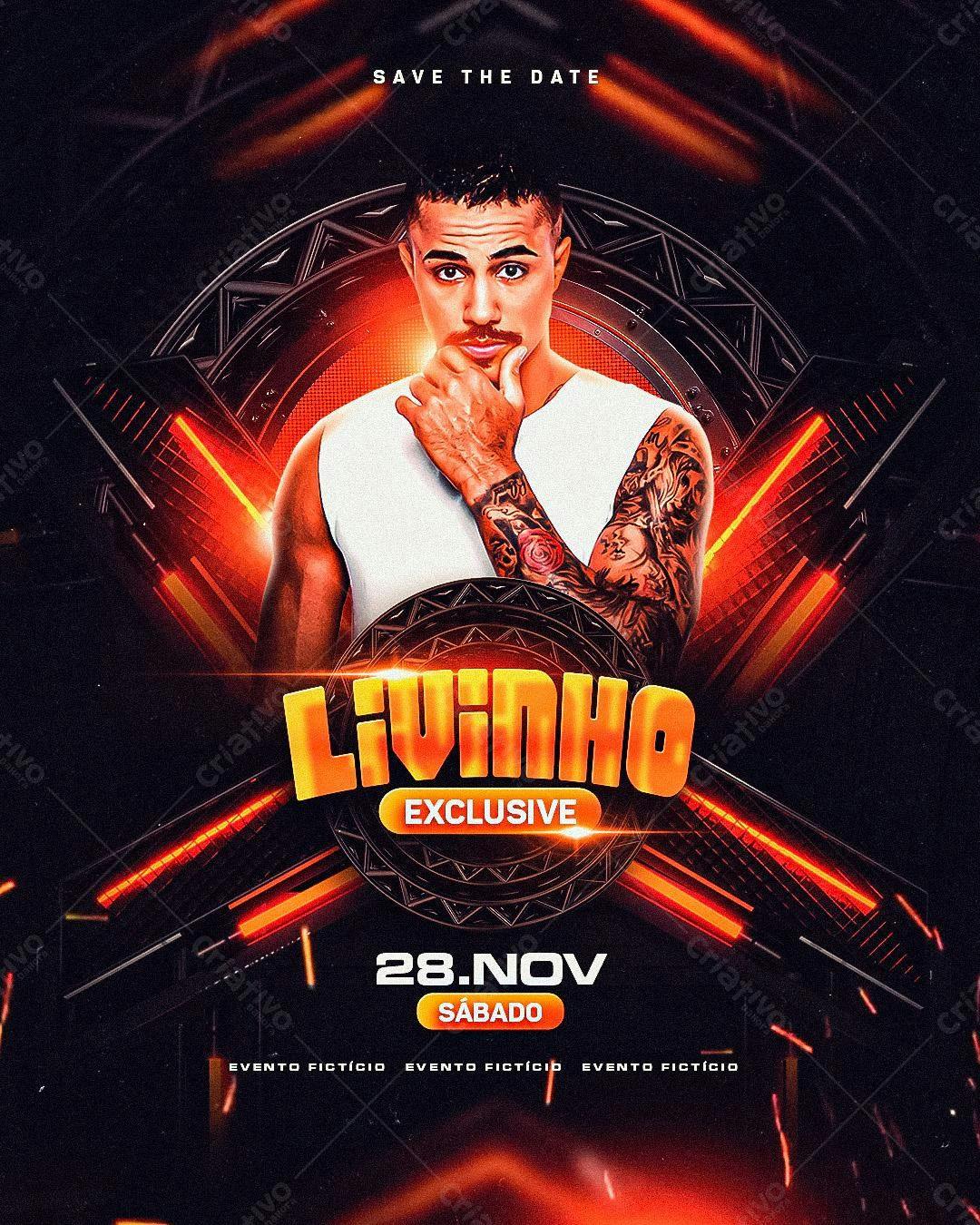 Flyer para Evento com Léo Santana PSD Editável