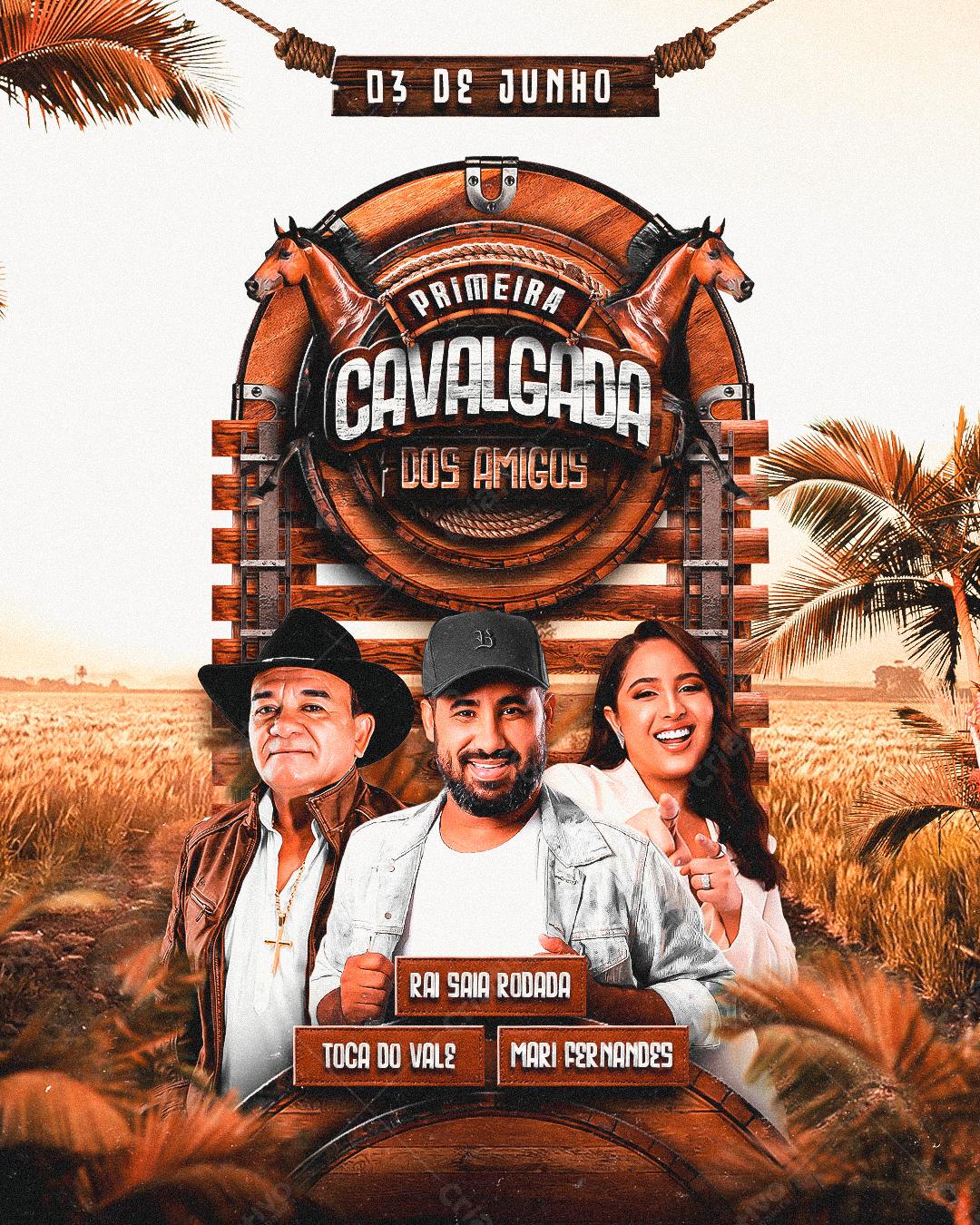 Flyer Cavalgada dos Amigos PSD Editável