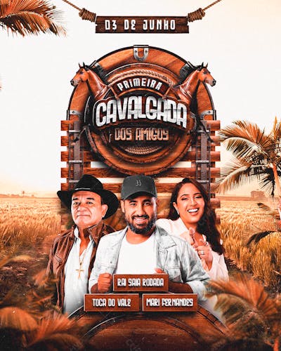 Flyer Para Shows E Eventos, Vaquejada, Cavalgada E São João