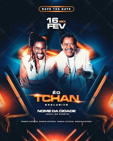 Flyer para show evento psd é o tchan