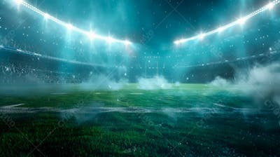 Imagem De Um Campo De Futebol Com Fumaça Branca 12
