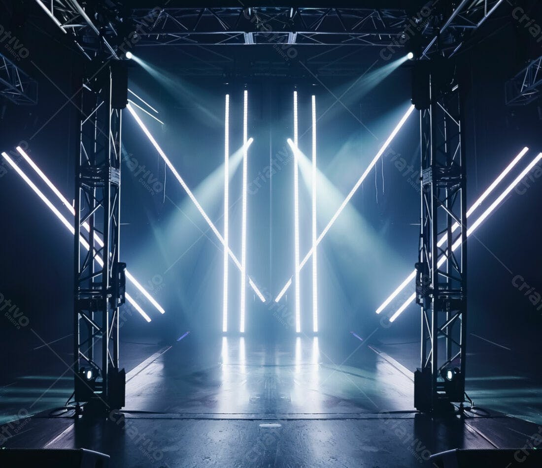 Palco com iluminação cênica moderna