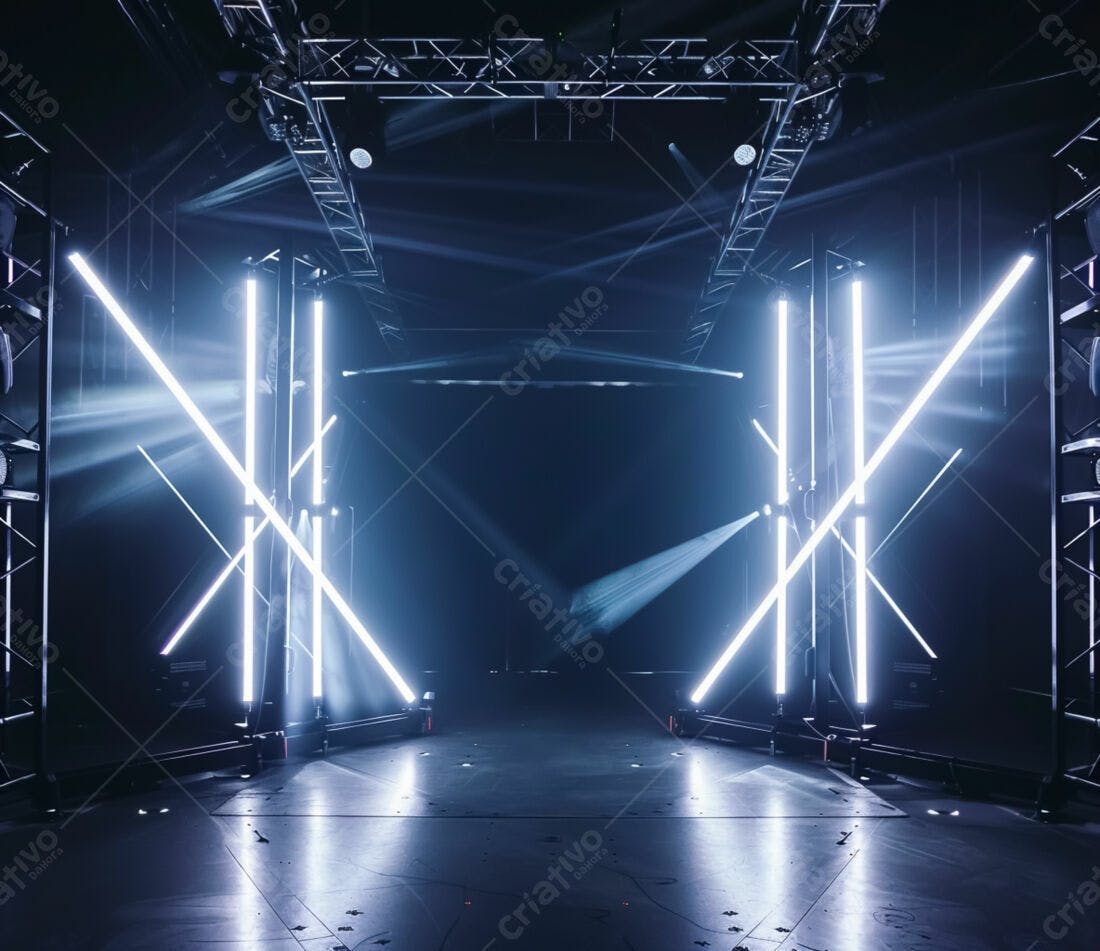 Palco com iluminação cênica moderna
