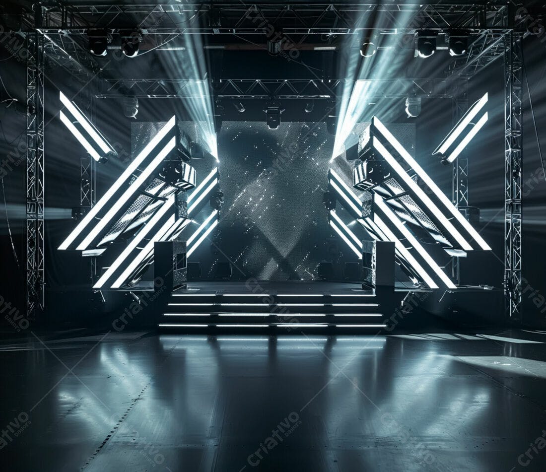 Palco iluminado com design moderno