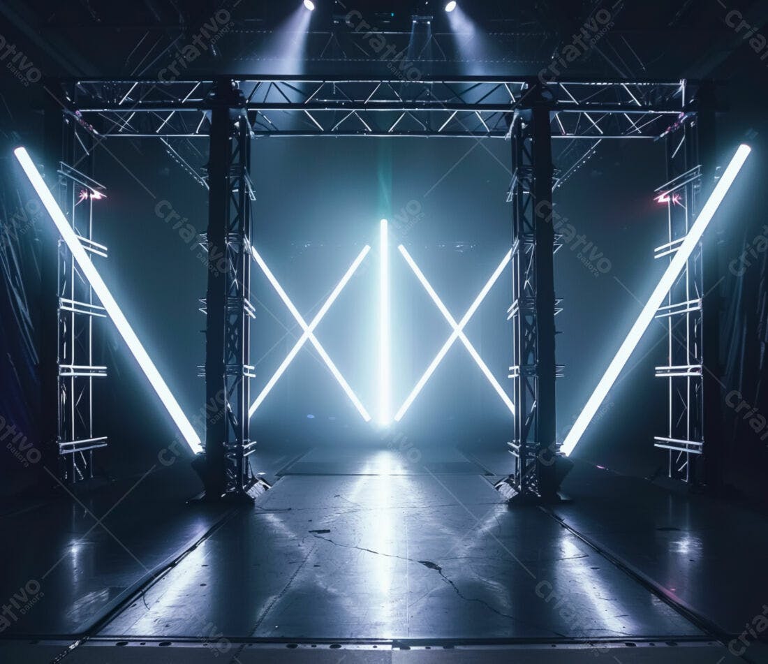 Palco com iluminação cênica moderna