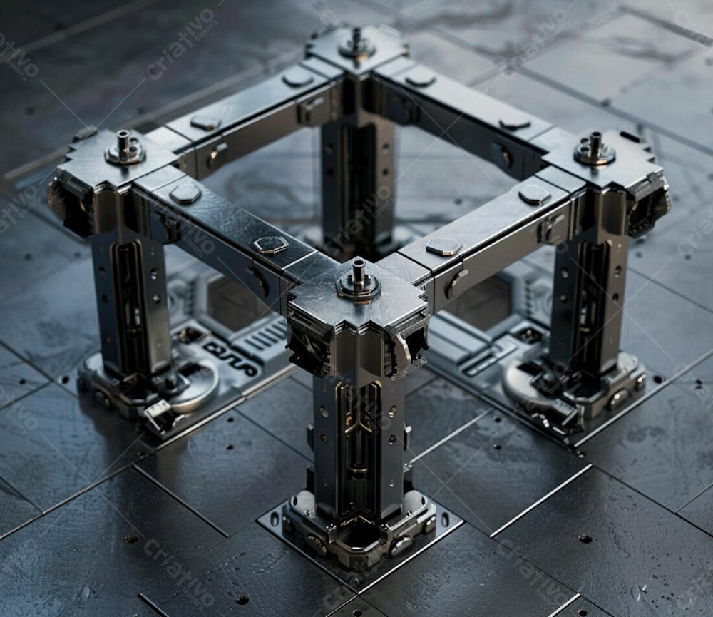 Imagem De Fundo De Uma Grande Estrutura De Metal E Aco 4