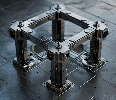 Imagem De Fundo De Uma Grande Estrutura De Metal E Aco 4