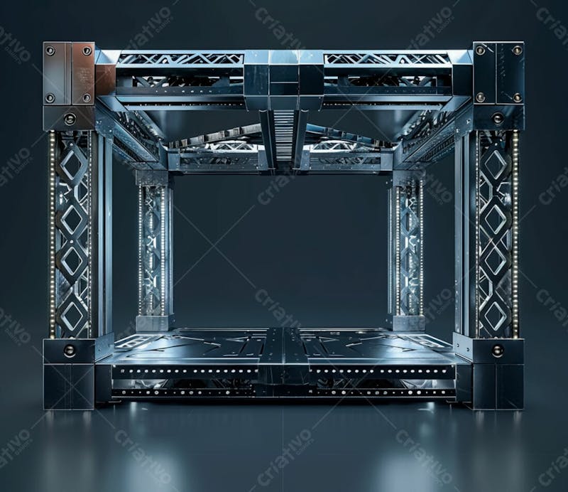 Imagem de fundo de uma grande estrutura de metal e aco 23