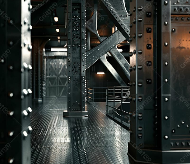 Imagem de fundo de uma grande estrutura de metal e aco 63