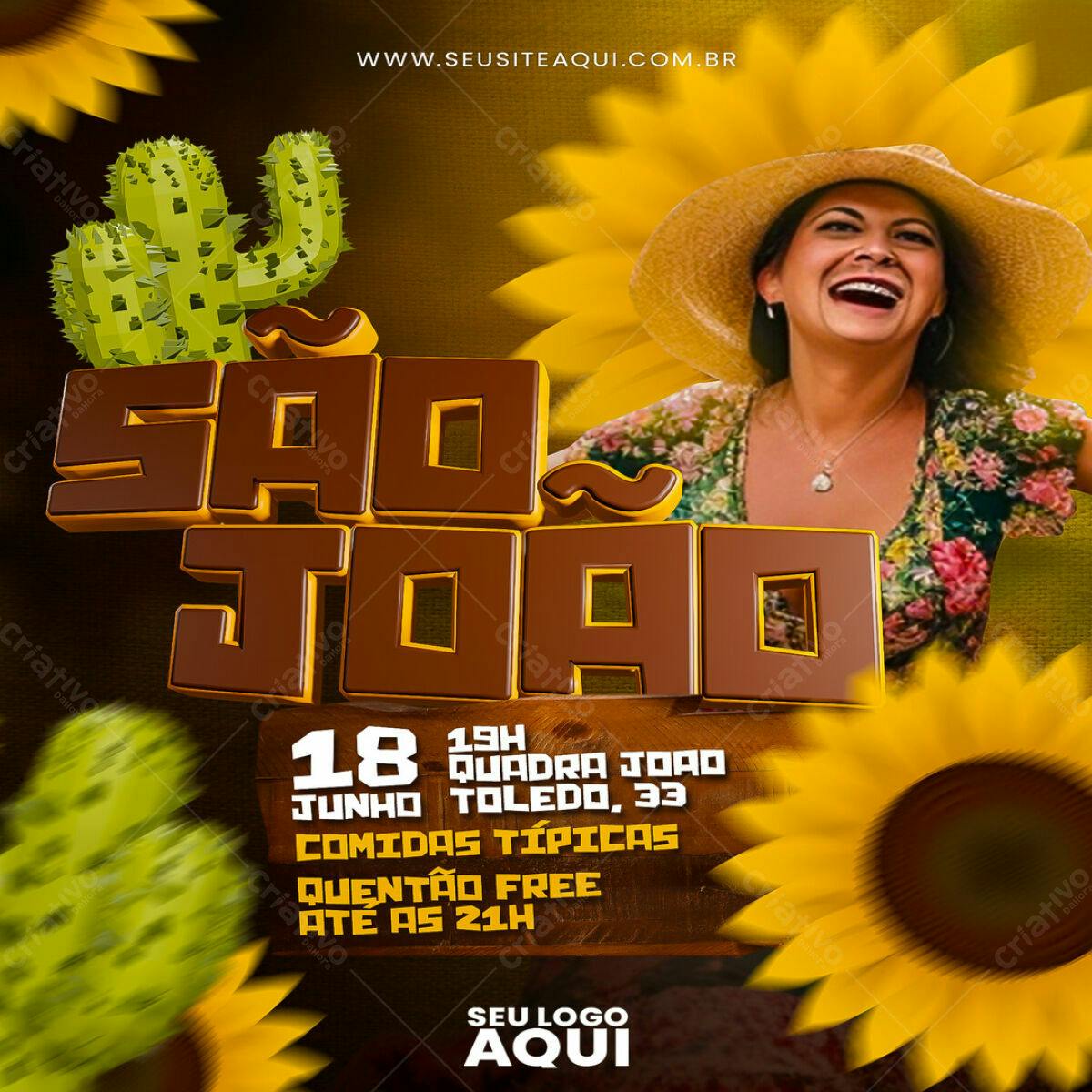 Flyer Festa de São João PSD Editável