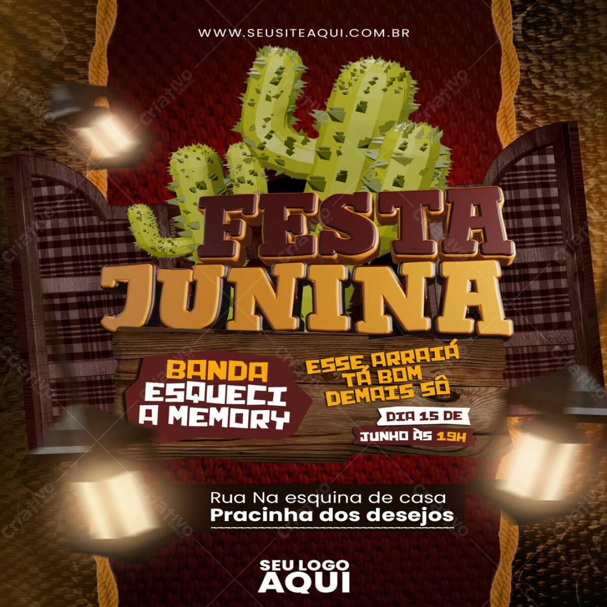 Flyer Festa Junina PSD Editável