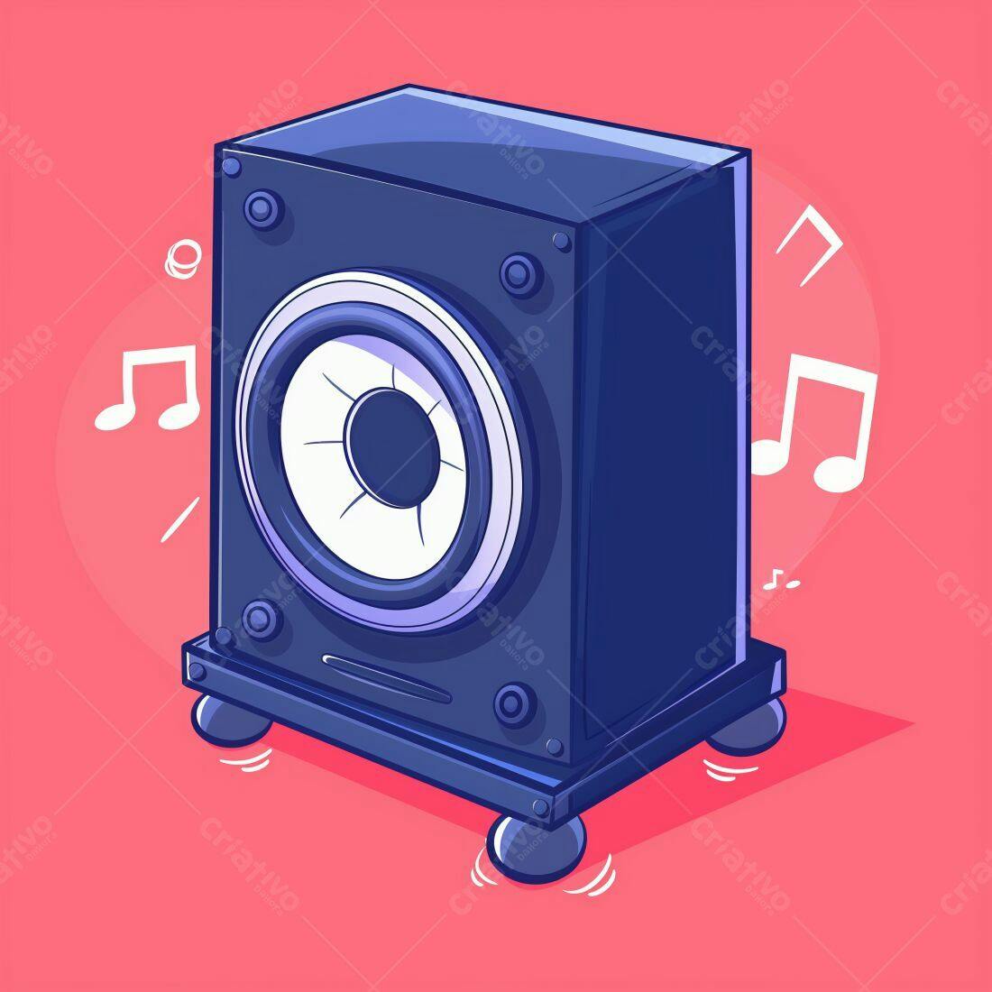 Caixa de Som Bluetooth Vibrante em Rosa