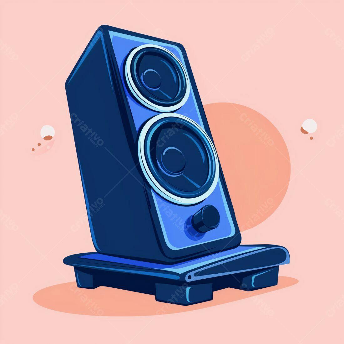 Caixa de Som Bluetooth Azul Escuro