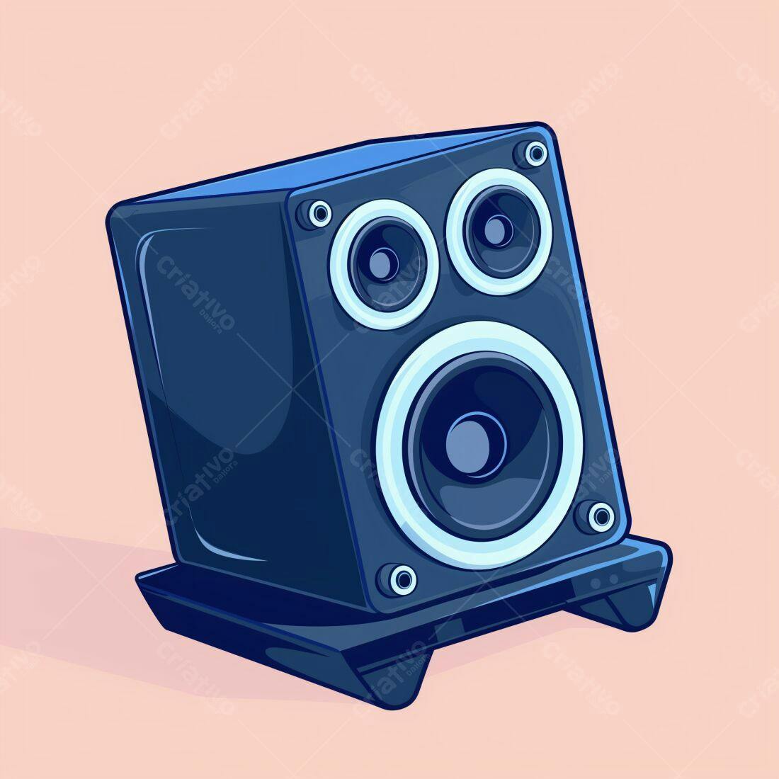 Caixa de Som Bluetooth Azul Escuro