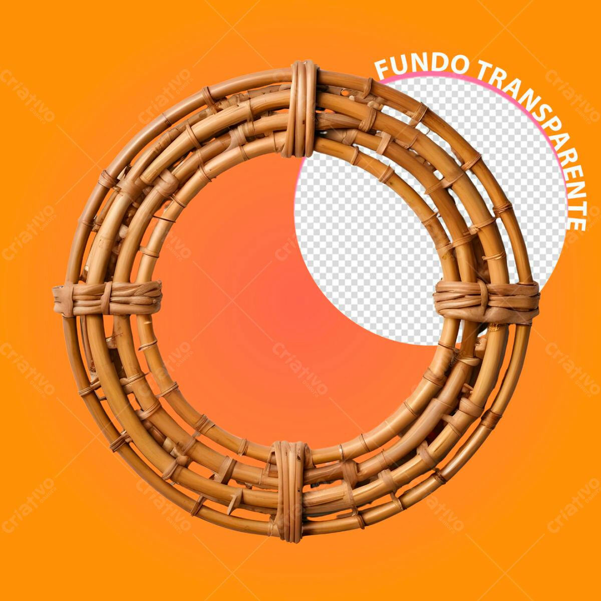 Moldura de Bambu para Redes Sociais PSD Editável