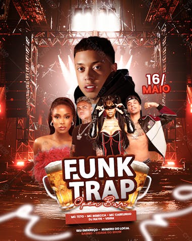 Flyer feed trap funk balada