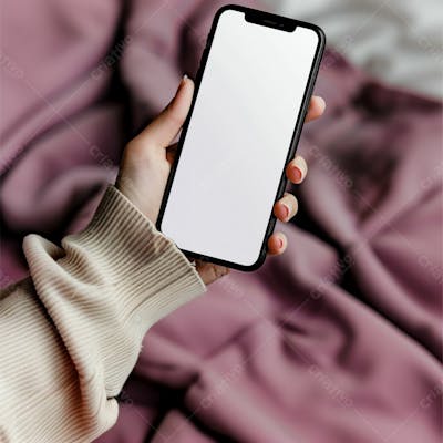 Segurando Um Celular Na Mão