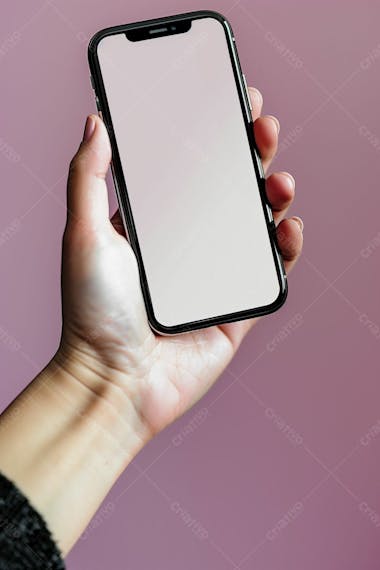 Segurando um celular na mão