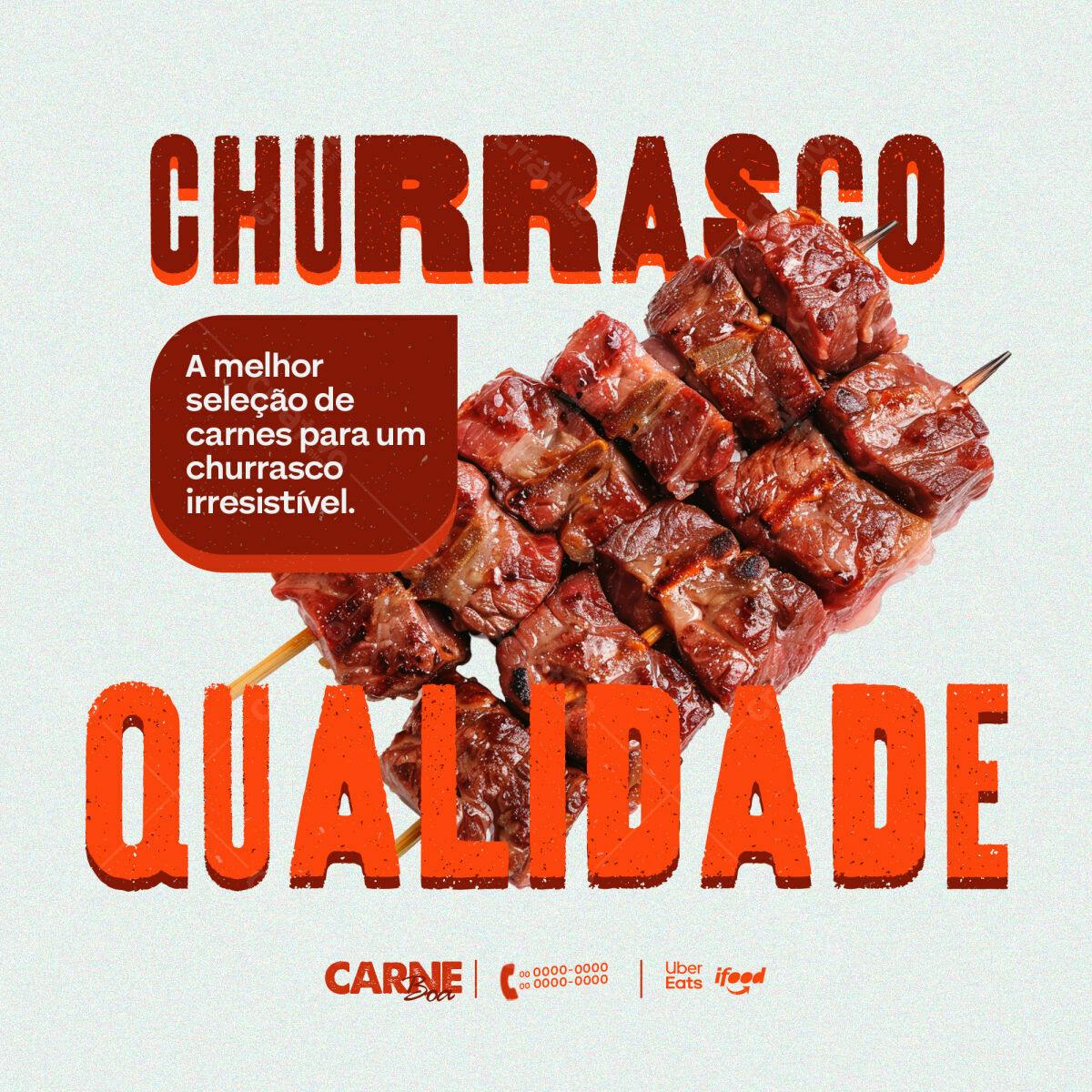 Post para Churrasco PSD Editável
