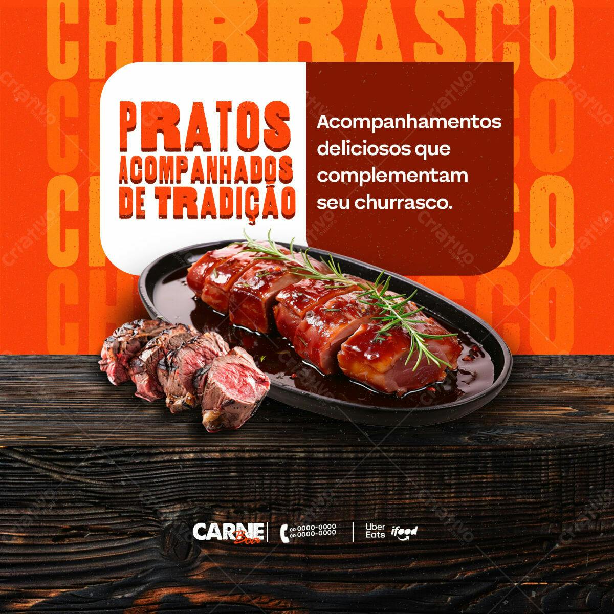 Flyer Churrasco PSD Editável