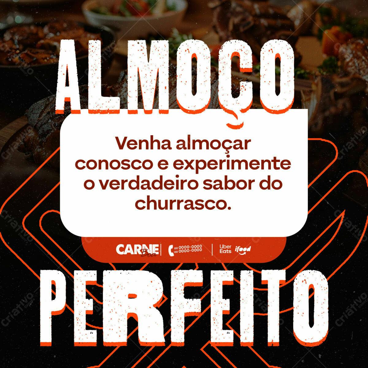 Flyer para Churrasco PSD Editável