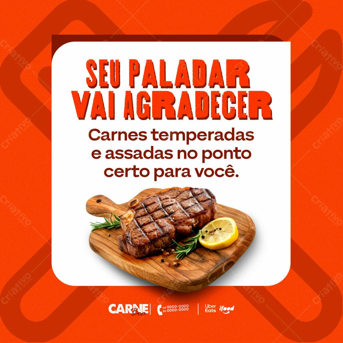 Post para Churrasco PSD Editável